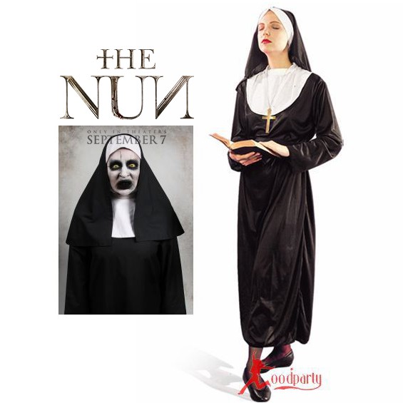 CC-48 valak the nun biarawati cosplay costume kostum halloween hantu party setan