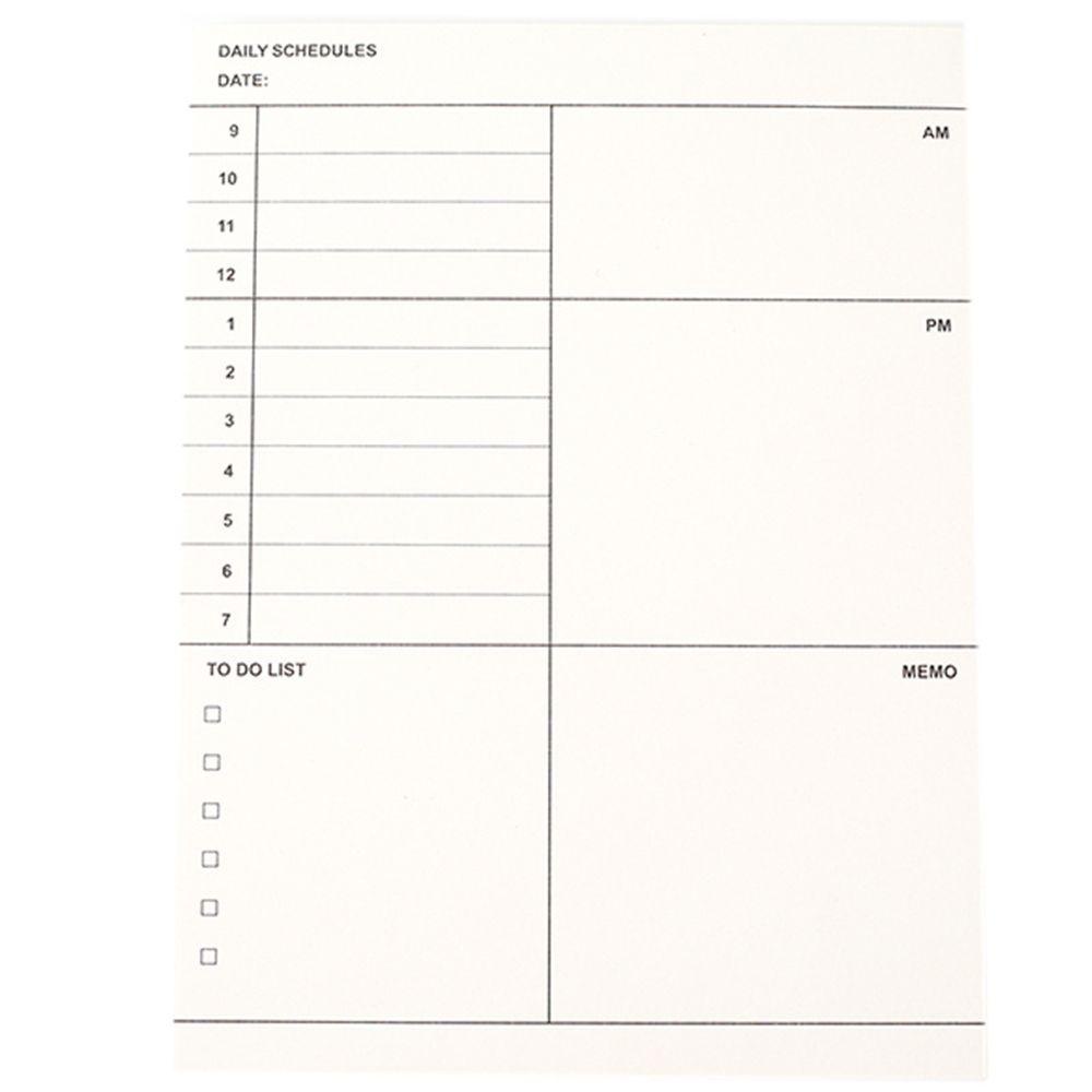 Nanas 50lembar Notepad To do list Day Planner Perencanaan Minggu Planner Jadwal Waktu