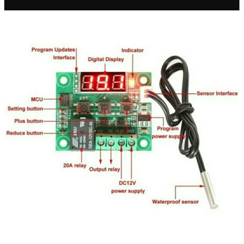 THERMOSTART/Termostart Thermostat/Termostat Digital XH-W1209 12V DC POWER,really AC 220V 10 Amper