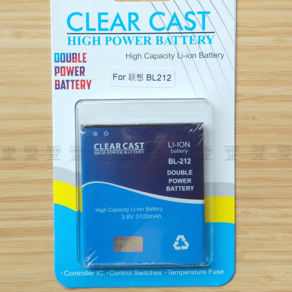 Baterai Clear Cast Double Power Original Lenovo BL212 A708 S898T A628T Batre Batai HP Ori BL 212