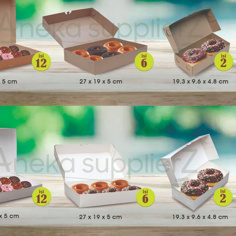 

➶ Kotak Box Donut PUTIH - Isi 6 donat (30PC) ☊