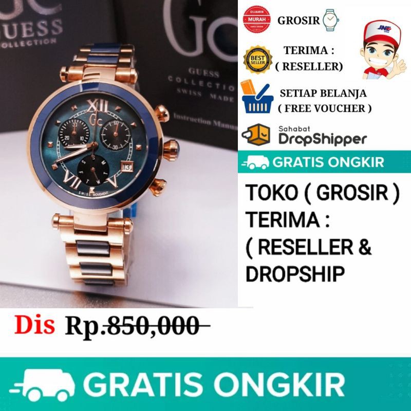 ( GROSIR ) Jam Tangan Wanita Merk Guess Collection Original Y05009M7 / GC