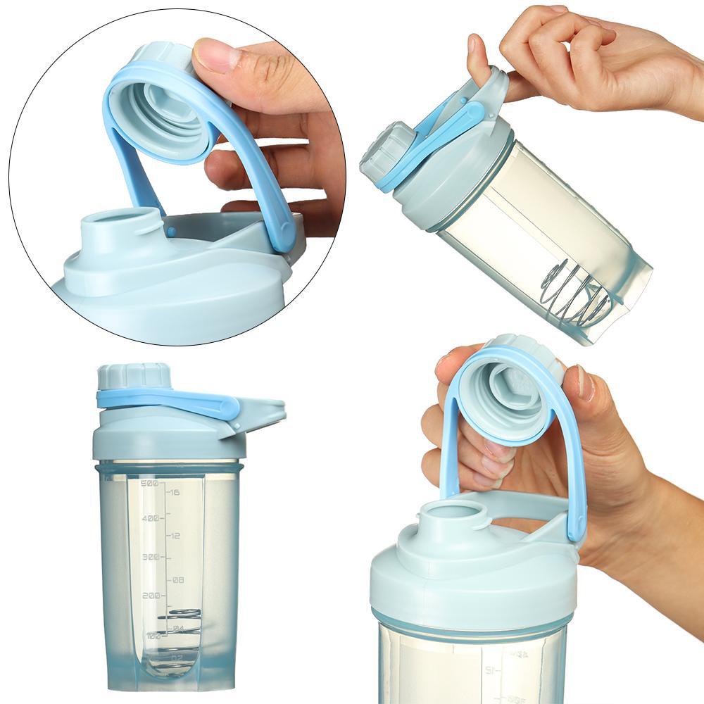 Solighter 500ml Nutrition Shaker Bottle Botol Minum Plastik Portable Outdoor