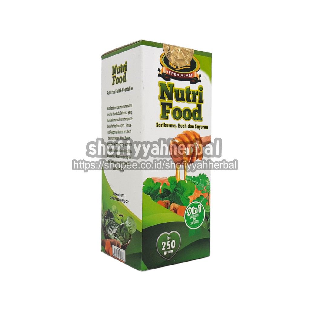 

NUTRI FOOD SETARA EXTRA FOOD SARI BUAH DAN SAYUR 280 G