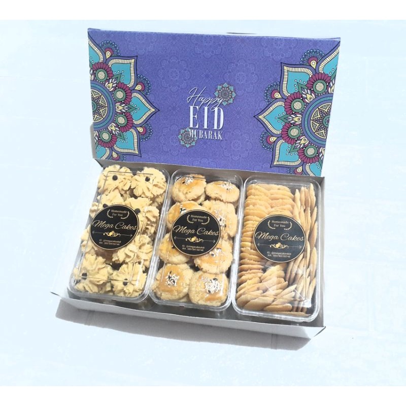 

Paket hampers lebaran/hampers isi 3/hampers cookies/cookies lebaran
