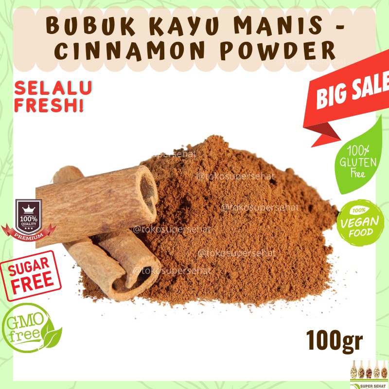 

CINNAMON POWDER 100 gram - KAYU MANIS BUBUK ORGANIK Bubuk Kayu Manis