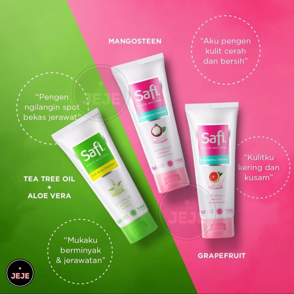 Safi White Natural  Brightening Series | Cleanser Cream Mangosteen Grapefruit Extract