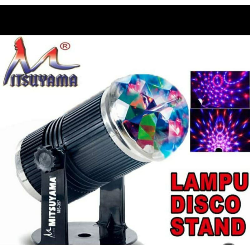 0Lampu Disco Led Sensor Suara + Stand Mitsuyama MS 357