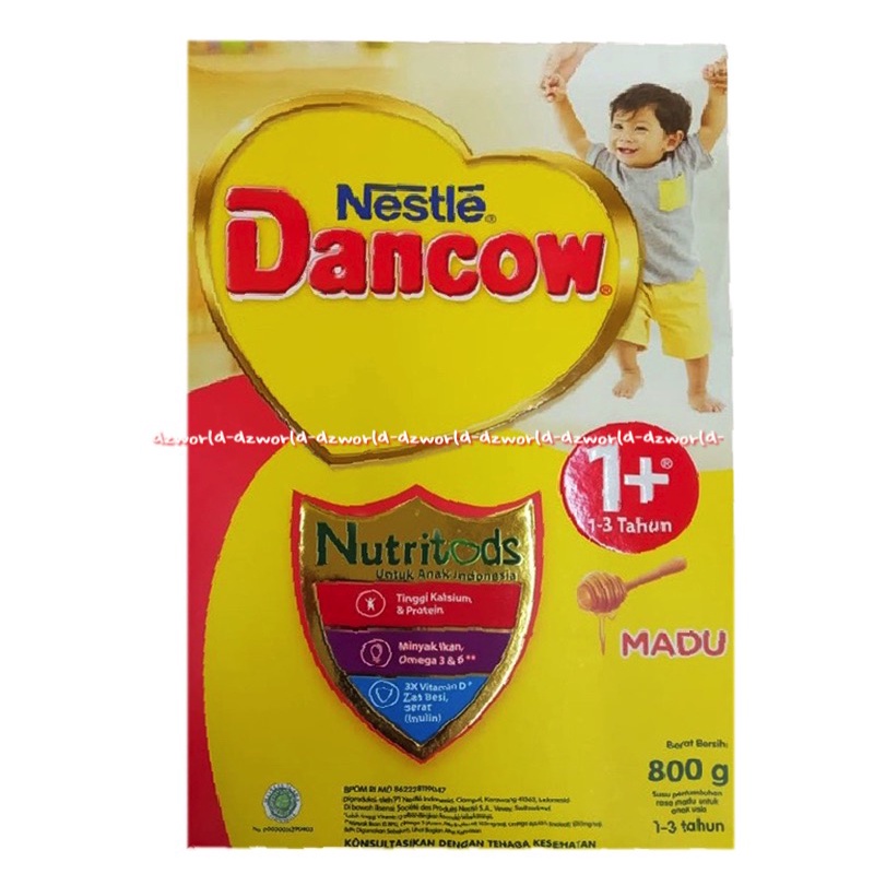 Dancow Nestle 1+ Rasa Madu Vanilla 800gr Honey Vanila 1+ 1-3tahun Susu Bubuk Untuk Bayi Anak Nutritods Danww Powder