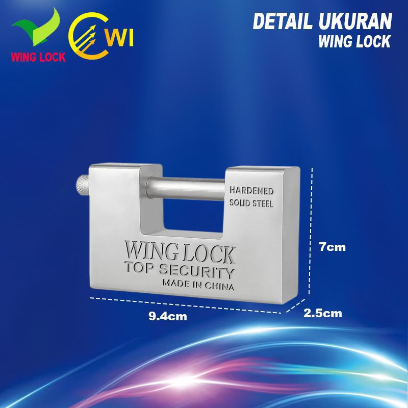 UK.94mm . Kunci , Gembok , Jumbo , Gembok , Pagar , Rumah , Wing lock