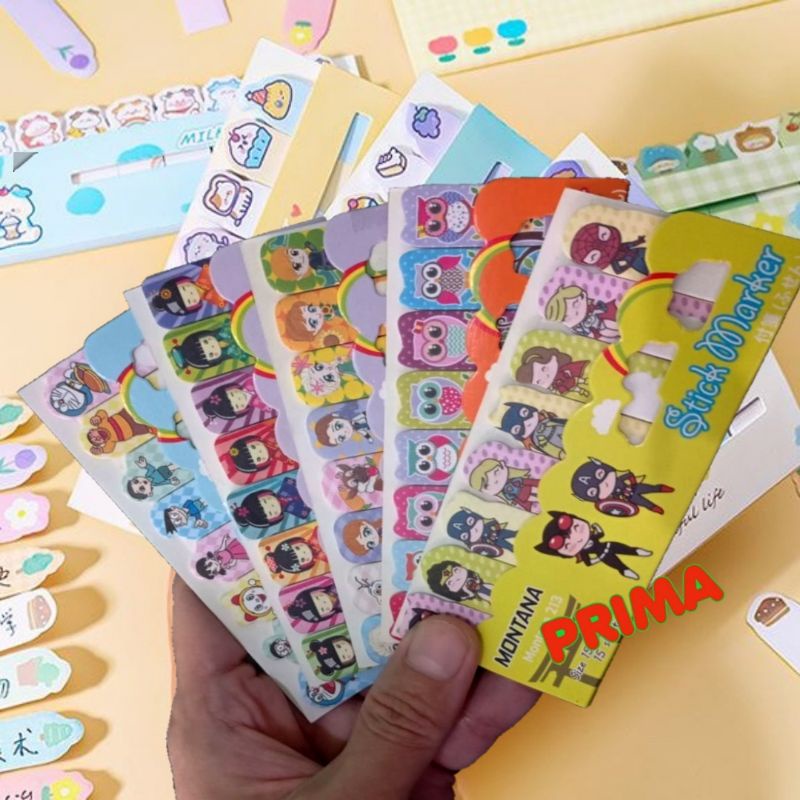 

STIKER PENANDA BUKU / STICKY NOTES GAMBAR LUCU
