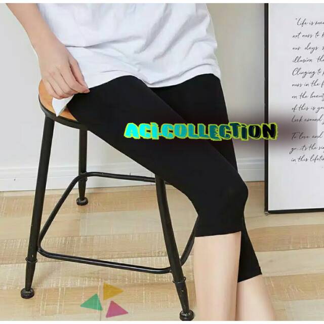 Legging Standar 7/8 bahan spandex / Legging Standar Bawah Lutut