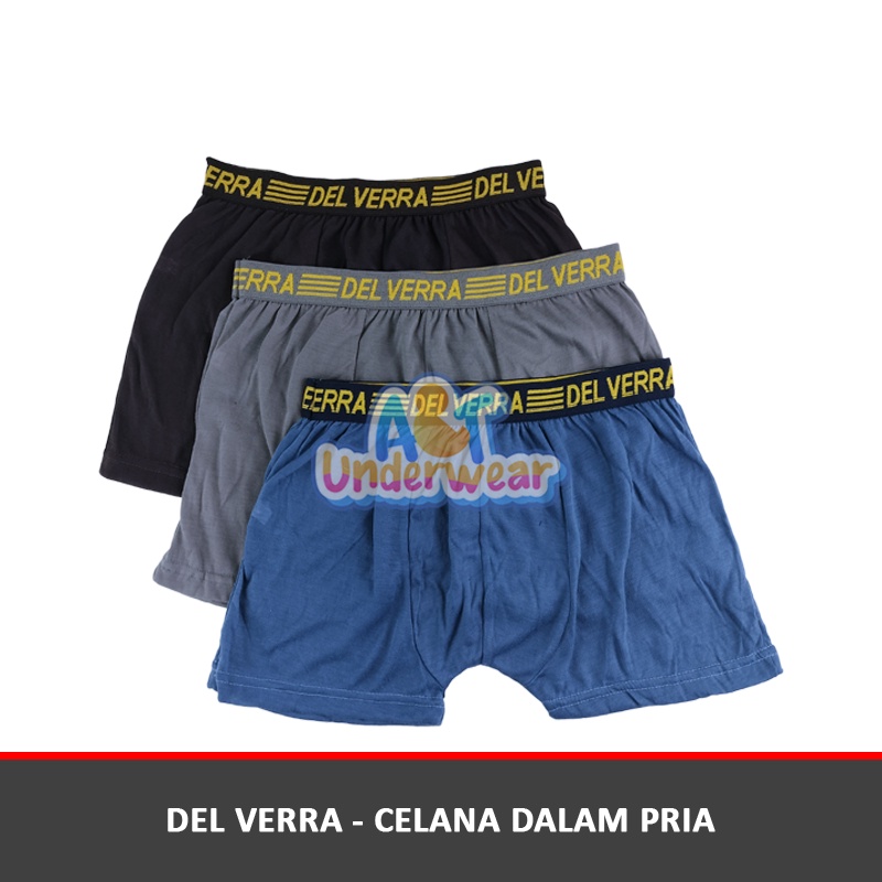 AT158- 3 PCS CD Del verra Boxer / Celana Boxer Remaja / celana dalam kotak