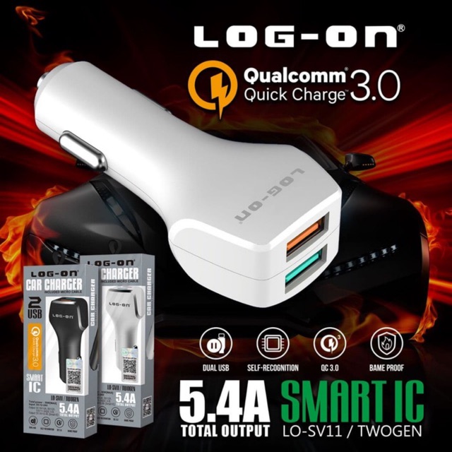 CHARGER MOBIL - SAVER MOBIL LOG ON TWOGEN 5,4A LO-SV11 DUAL USB