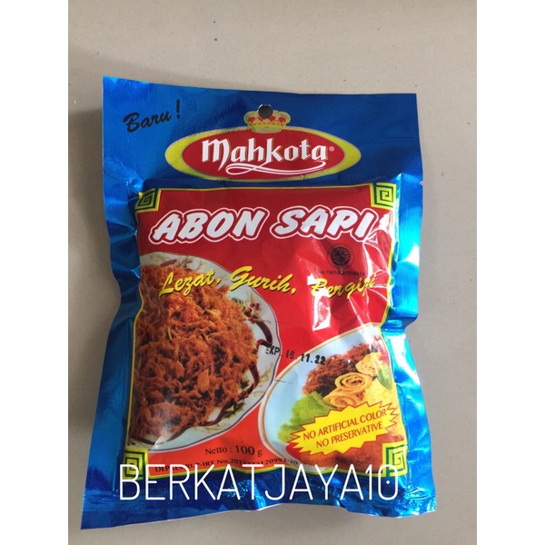 

Abon Sapi Cap Mahkota kemasan 100gr