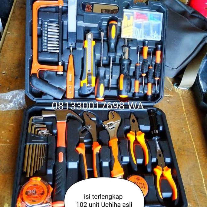 tool & kit full set 102pcs uchiha asli tang kunci obeng palu toolkit TERUJI