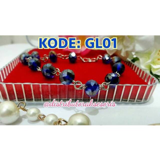 Gelang Crystal Titanium Anti Karat Selamanya PGM GL01