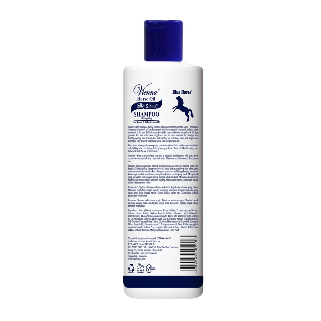 Vienna Shampoo Blue Horse Silky and Shiny 350ml