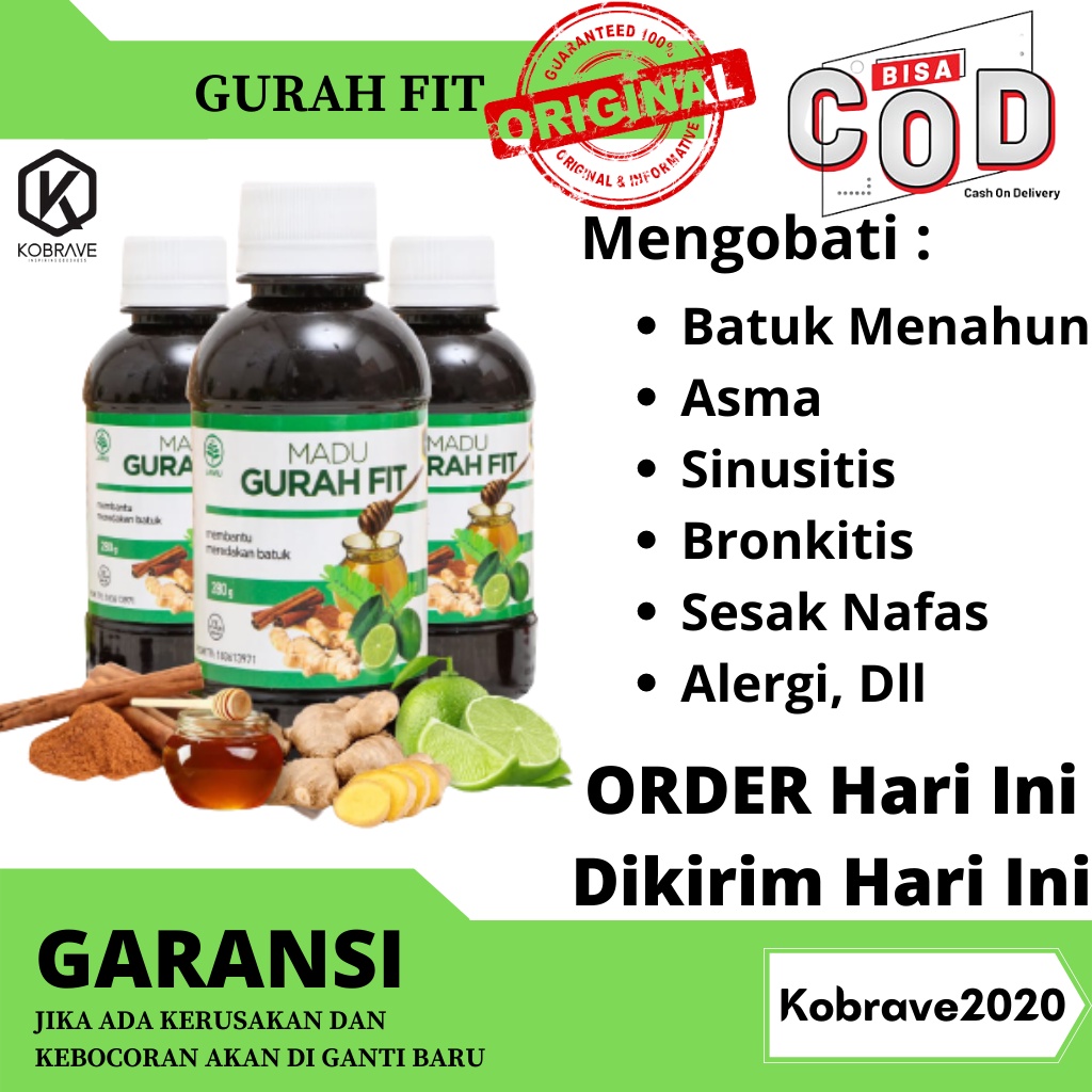 Obat Batuk Kronis Madu Gurahfit Asli Solusi Sesak Nafas Herbal Gurah Alami Madu Gurah Fit Atasi Asma Radang Tenggorokan Flu Batuk &amp; Sinusitis Gurah Fit