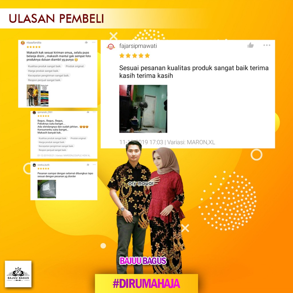 BATIK COUPLE KEBAYA BROKAT MARLENA SELENDANG