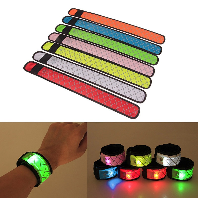 Mainan Gelang Slap Band Bahan Nilon Dengan Lampu LED Untuk Anak