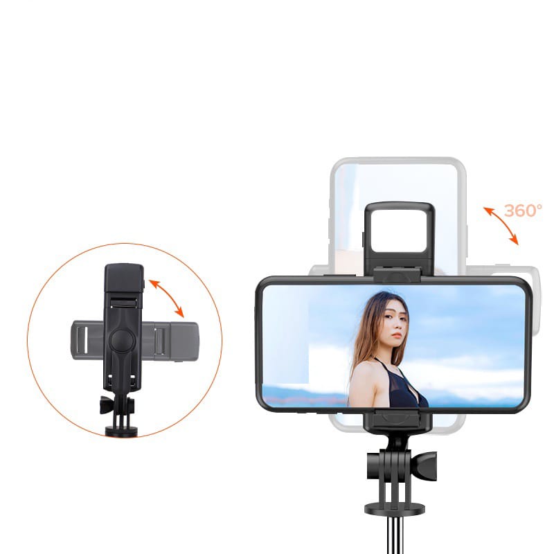 JC08 - Tripod Tongsis Bluetooth Remot Selfie Stick Led