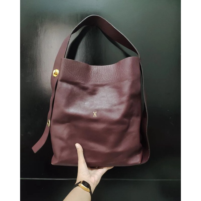 Sisa link co Hobo bag JOSEPH STACEY maroon | preloved
