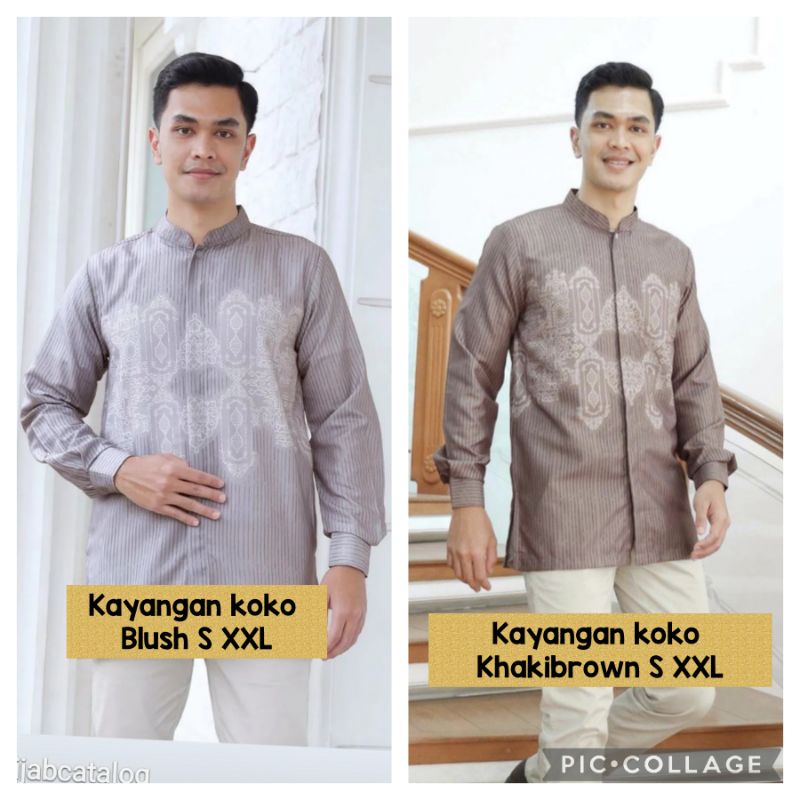 kayangan Koko blush khaki brown S XXL tunik Eggsalt SM LXL vanilla hijab