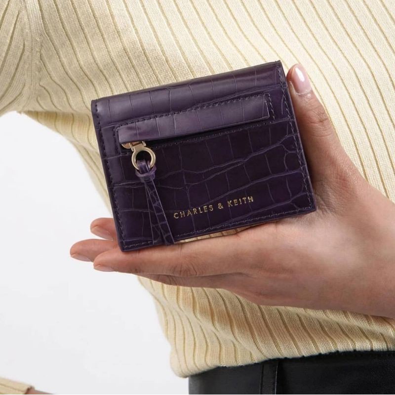 CK Front Zip Card Holder