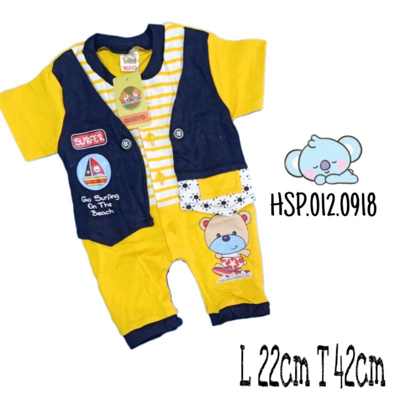 Jumper bayi pendek 0-3 bulan katun / baby jumptsuit