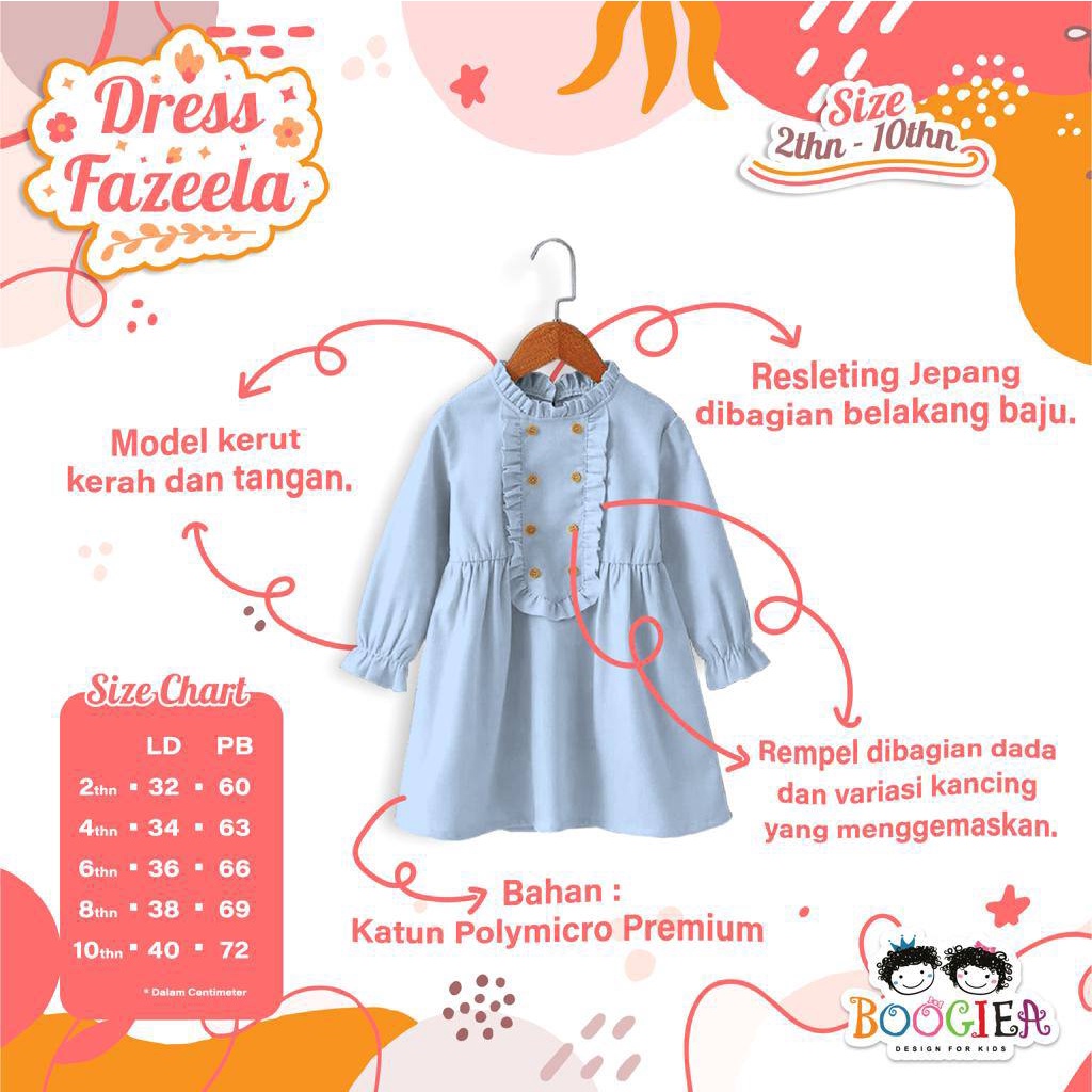 Dress Fazeela By Boogiea Kids