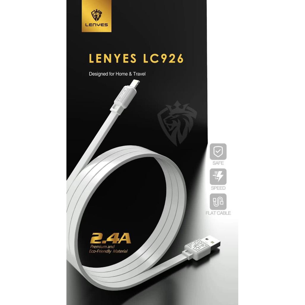 LENYES LC926 Kabel data 2.4A Fast Charging Lightning Type C Micro USB 1 Meter kabel cas