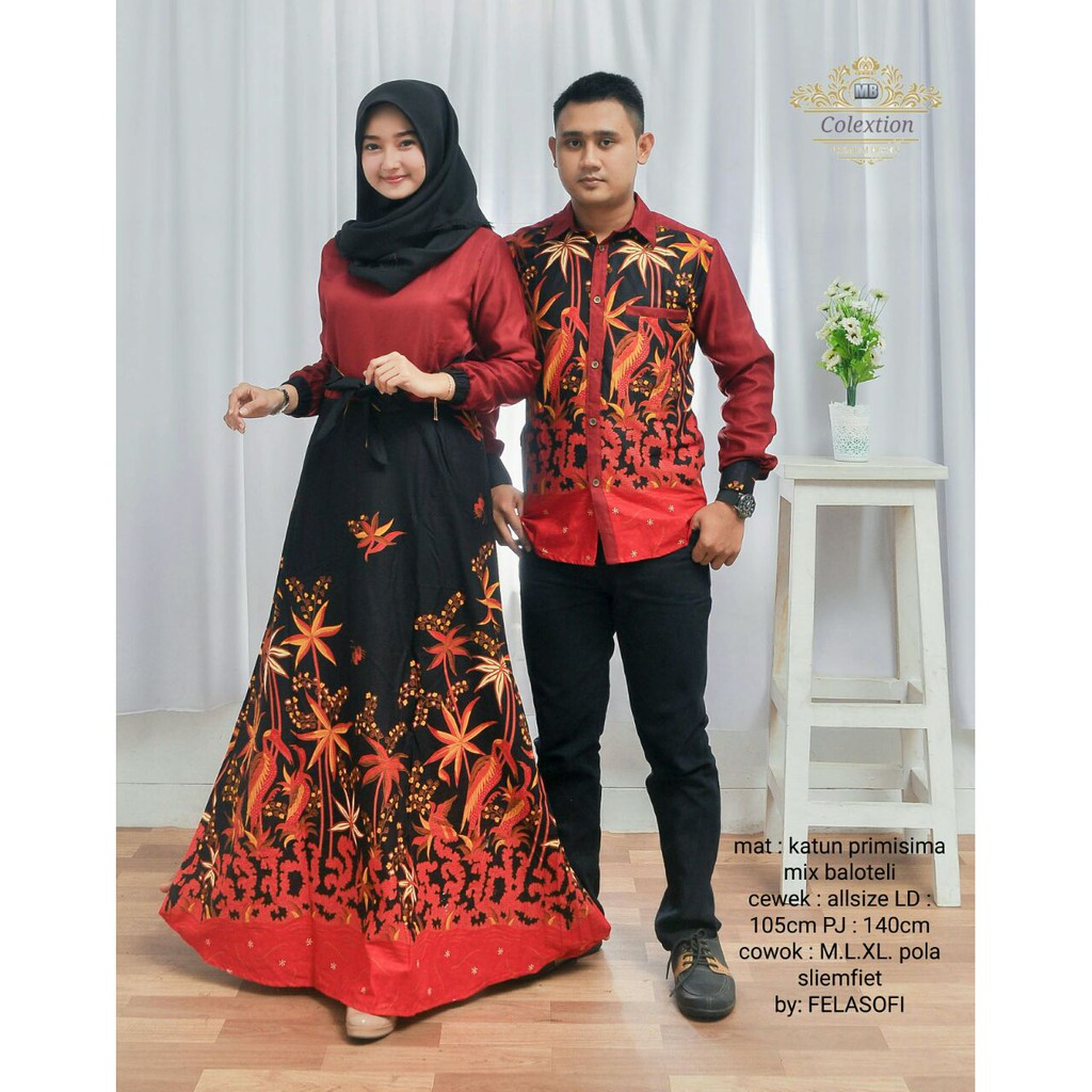 GROSIR BATIK COUPLE GAMIS KATUN PRIMIS