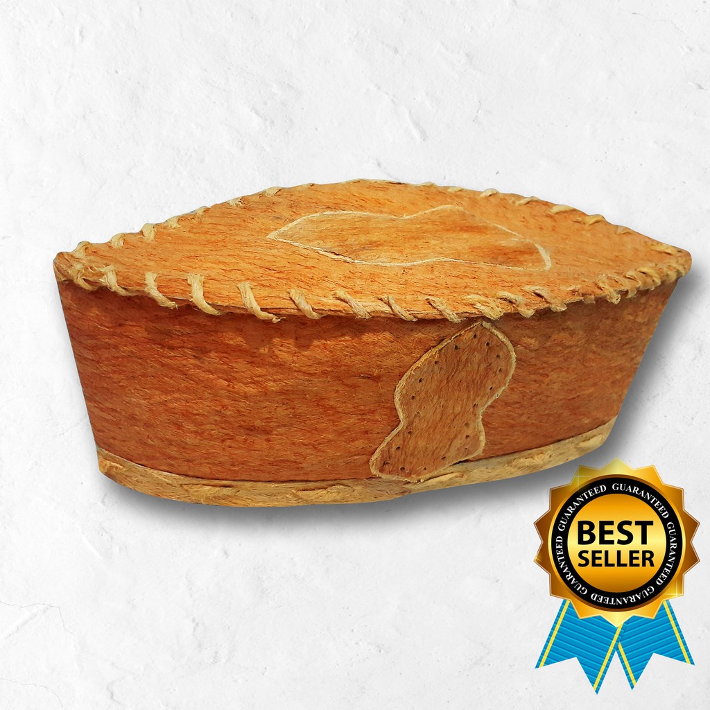 Peci Kulit Kayu Motif Terompah