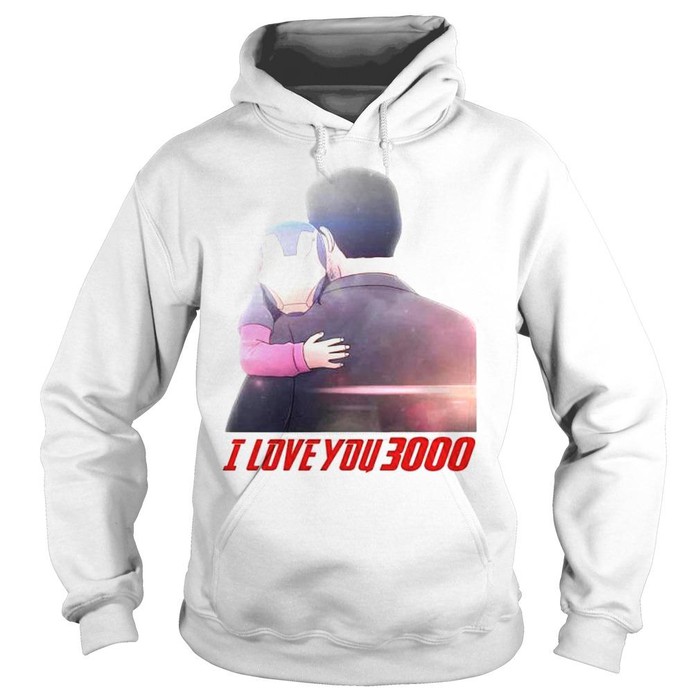 HOODIE AVENGERS ENDGAME IRON MAN I LOVE YOU 3000 HUG PUTIH SUPERHERO