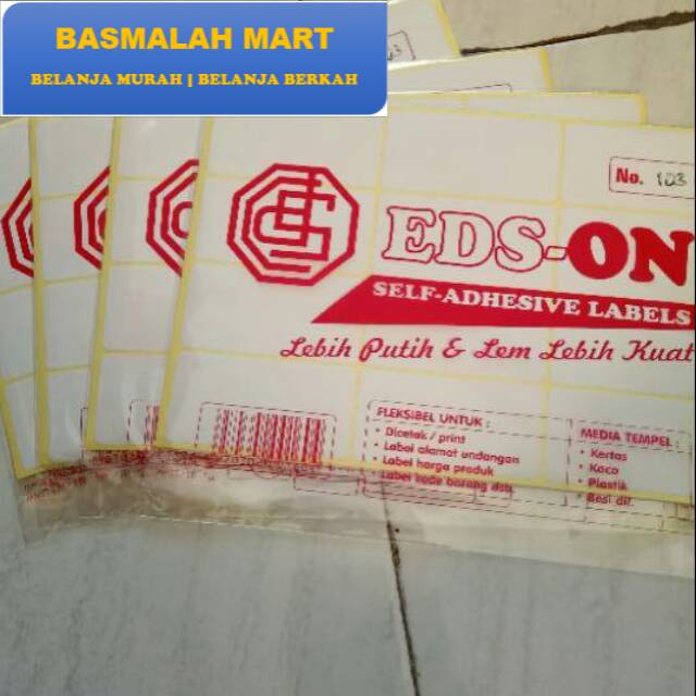 

Stiker label undangan atau self adhesive merek kojico / EDS-On MURAH Termurah (Ilham Berkah Mart)