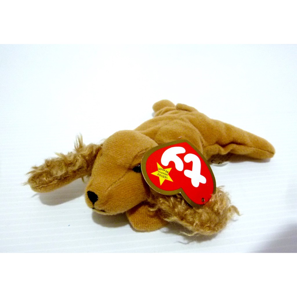 Boneka Anjing Dog Doll Original TY Teenie Beanie Babies Spunky The Cocker Spaniel