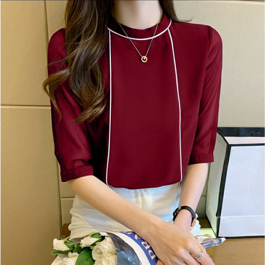 AS FASHION-COD-MC-ATASAN WANITA CASUAL-ATASAN BOUSE-BLOUSE WANITA KOREA