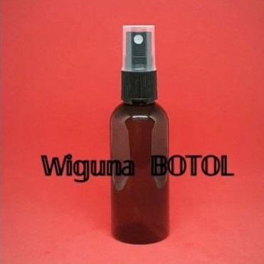 Botol spray 60ml amber tutup spray hitam