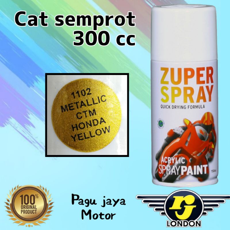 cat semprot 300cc metallic metalik ctm honda yellow zuper spray pilok pilox pylox