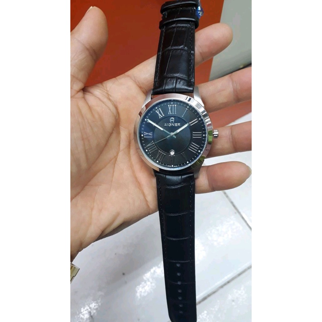 Jam Tangan Pria Aigner Roma Firenza silver 40mm Premium