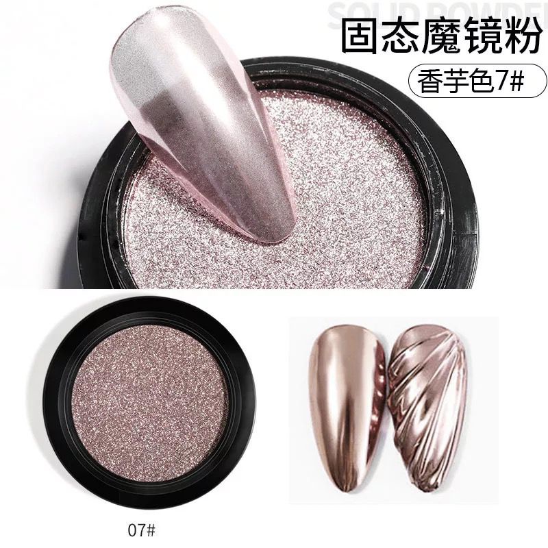 NAIL CHROME POWDER COMPACT JAPAN NAILS STYLE / bubuk chrome gold powder kuku chrome hologram nail