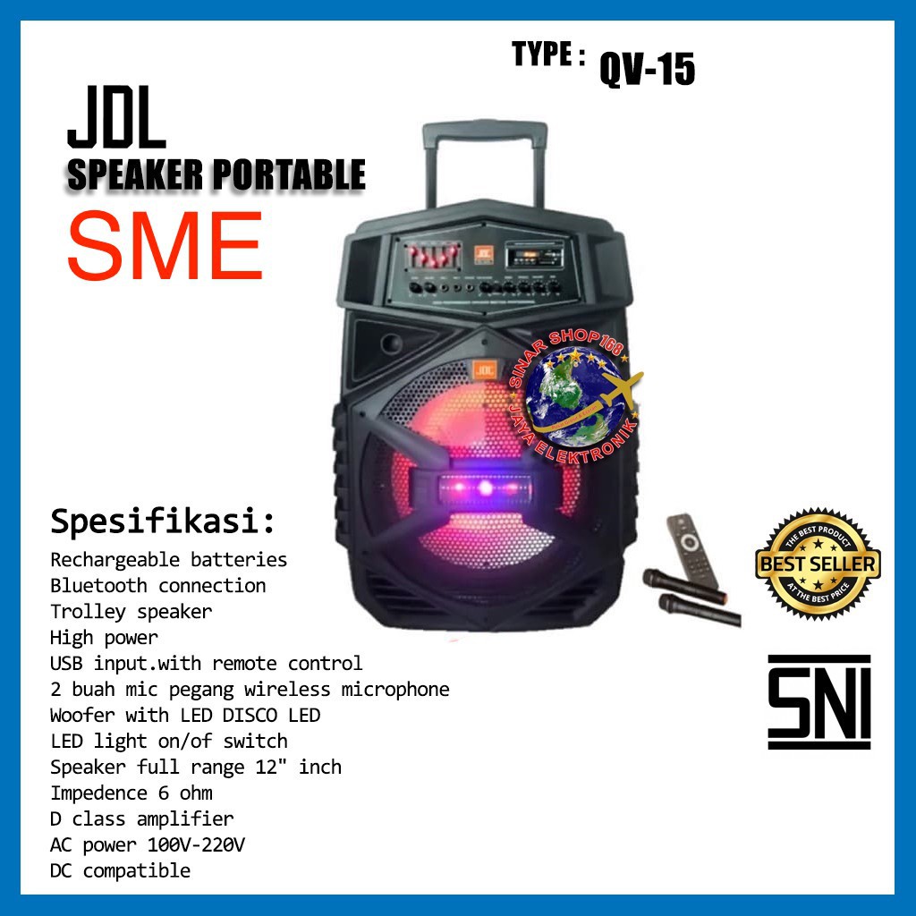 Speaker JDL Portable Bluetooth QV-15