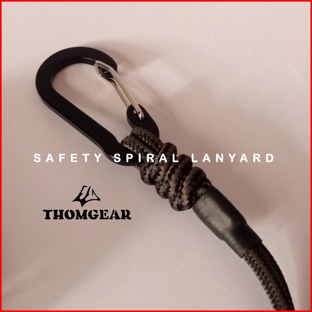Tali Pengaman Carabiner Gantungan Kunci Spiral Lanyard Besar dan Kecil Custom Untuk Kunci Ratchet Pistol Kontak Motor Mobil Elastis Bahan Kawat Sling Lanyard 03