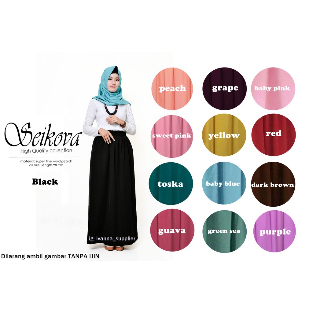  ROK WOLFIS PANJANG BABY BLUE ROK POLOS PEACH Shopee 