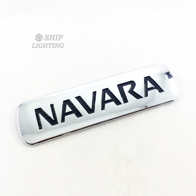 1 x ABS Chrome NAVARA Logo Car Auto Side Rear Emblem Sticker Badge Decal Replacement For NISSAN