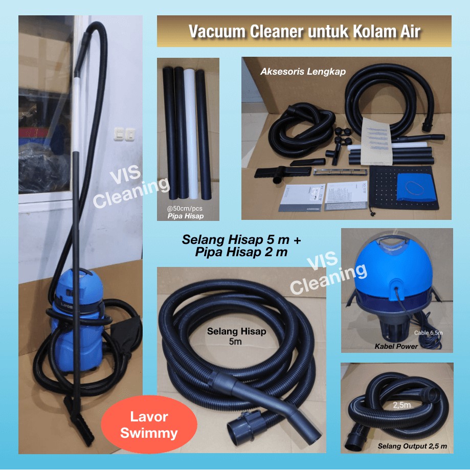 Paket Promo : Vacuum Kolam 30 L &amp; High Pressure Cleaner 100 Bar