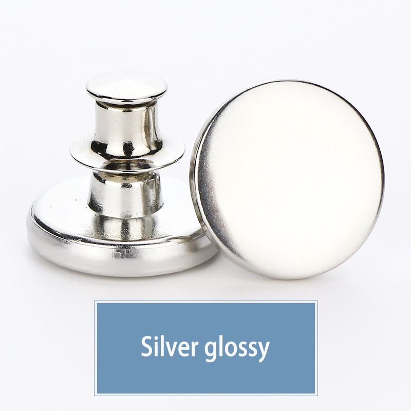 Kancing Jeans Logam Simple Adjustable Kancing Pengait Celana Panjang Jeans Denim Desain Kancing Kait Gesper Denim Bunga Daisy Warna Putih Kait Kait Pengecil Lingkar Pengait Pengecil Pinggang-Silver glossy