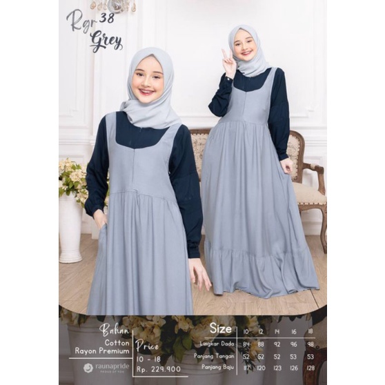 Gamis Remaja Rauna RGR 38 Grey