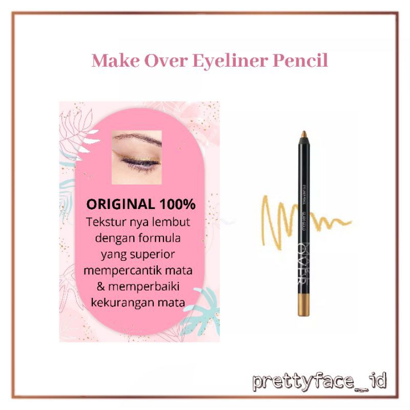 Make Over Eye Liner Pencil Kosmetik Mata Eyeliner Pensil Waterproof Kecantikan Kosmetik Murah Cod